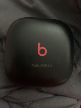 Beats by Dre Black Earbud Case with Red Logo